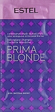 Srebrny szampon dla chłodnych odcieni blondu - Estel Professional Prima Blonde Shampoo (próbka) — Zdjęcie N1