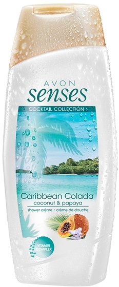 Krem pod prysznic z kompleksem witaminowym - Avon Senses Caribbean Colada Shower Gel