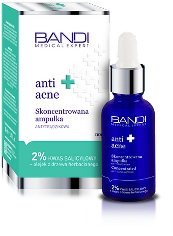 Skoncentrowany preparat antytrądzikowy z kwasem salicylowym - Bandi Medical Expert Anti Acne Concentrated Ampoule — Zdjęcie N1