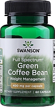 Suplement diety Ekstrakty z zielonej kawy, 400 mg - Swanson Full Spectrum Green Coffee Bean — Zdjęcie N1