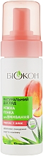 Pianka oczyszczająca do twarzy Brzoskwinia + Aloes - Biokon — Zdjęcie N1