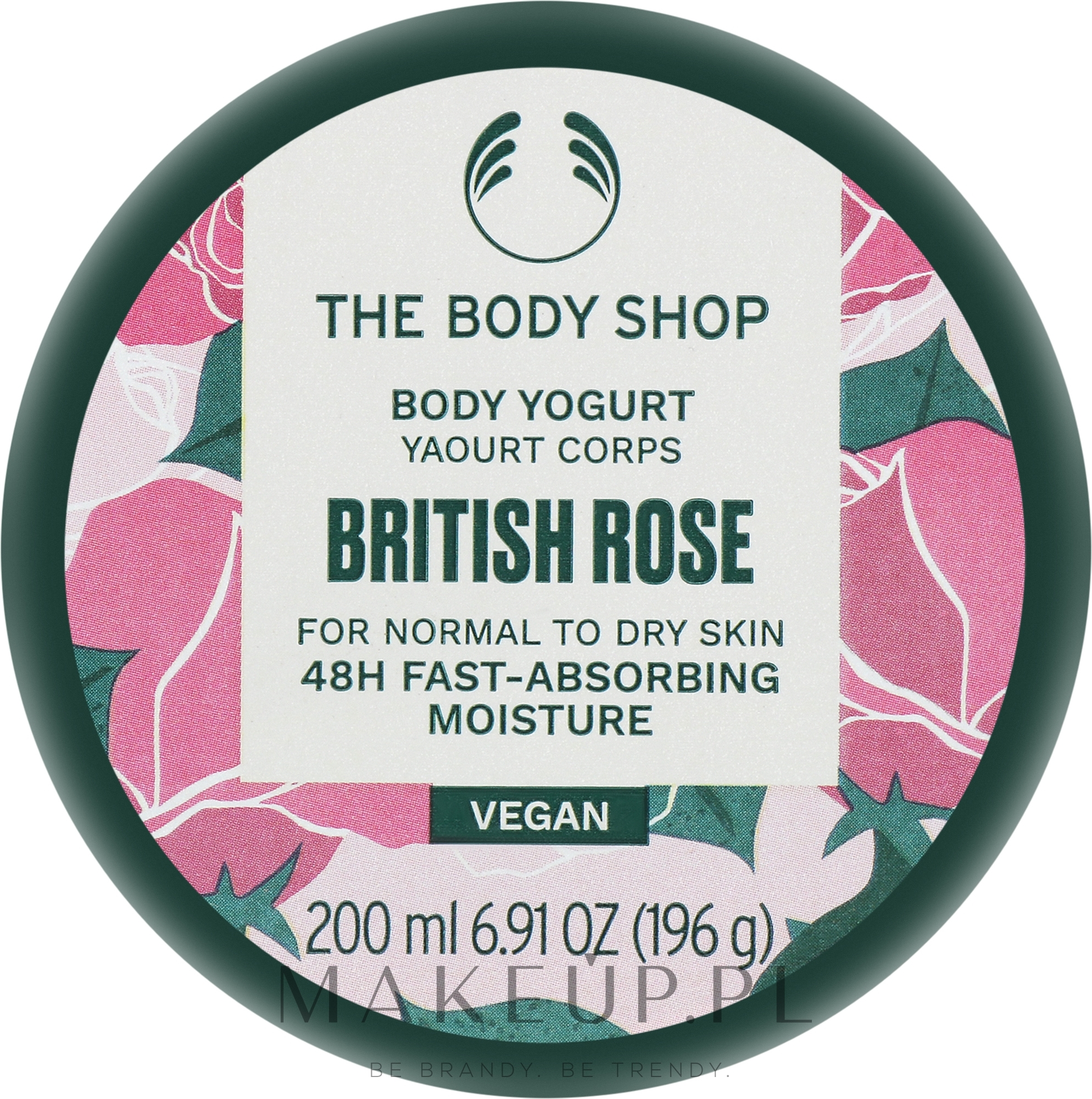 Jogurt do ciała do skóry normalnej i suchej - The Body Shop British Rose Vegan Body Yogurt — Zdjęcie 200 ml