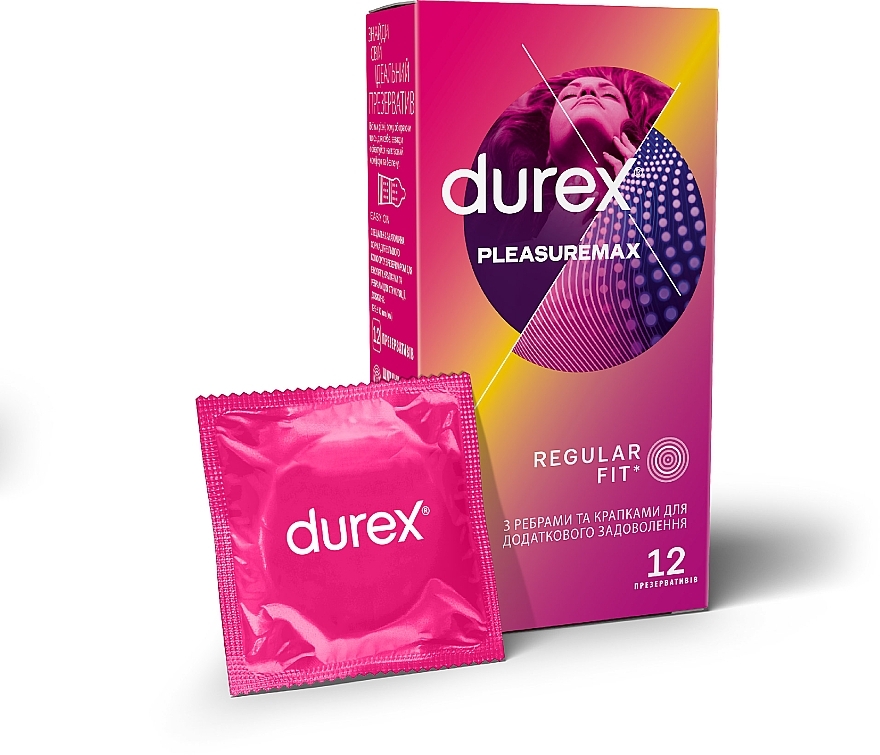 Prezerwatywy, 12 szt. - Durex Pleasuremax — Zdjęcie N1