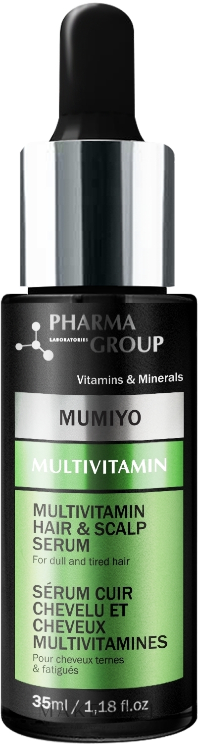 Multiwitaminowe serum do włosów - Pharma Group Laboratories Multivitamin + Moomiyo Hair & Scalp Serum — Zdjęcie 35 ml
