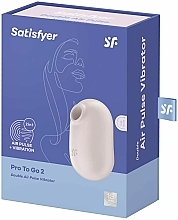 Podciśnieniowy stymulator łechtaczki, beżowy - Satisfyer Pro To Go 2 Beige — Zdjęcie N3