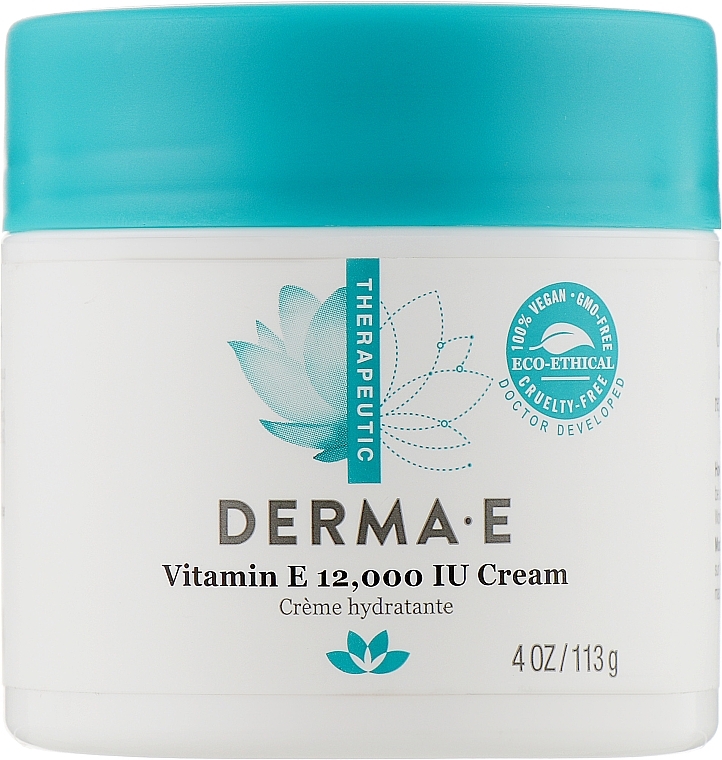 Nawilżający krem ​​z witaminą E Derma E - Therapeutic Topicals Vitamin E 12 000 IU Cream — Zdjęcie N1