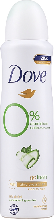 Dezodorant w sprayu bez aluminium Ogórek i zielona herbata - Dove Go Fresh Cucumber & Green Tea — Zdjęcie N1