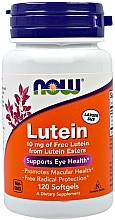 Suplement diety Luteina, 10 mg - Now Foods Lutein Softgels — Zdjęcie N2