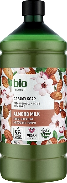 Kremowe mydło Mleko migdałowe - Bio Naturell Almond Milk Creamy Soap — Zdjęcie N2