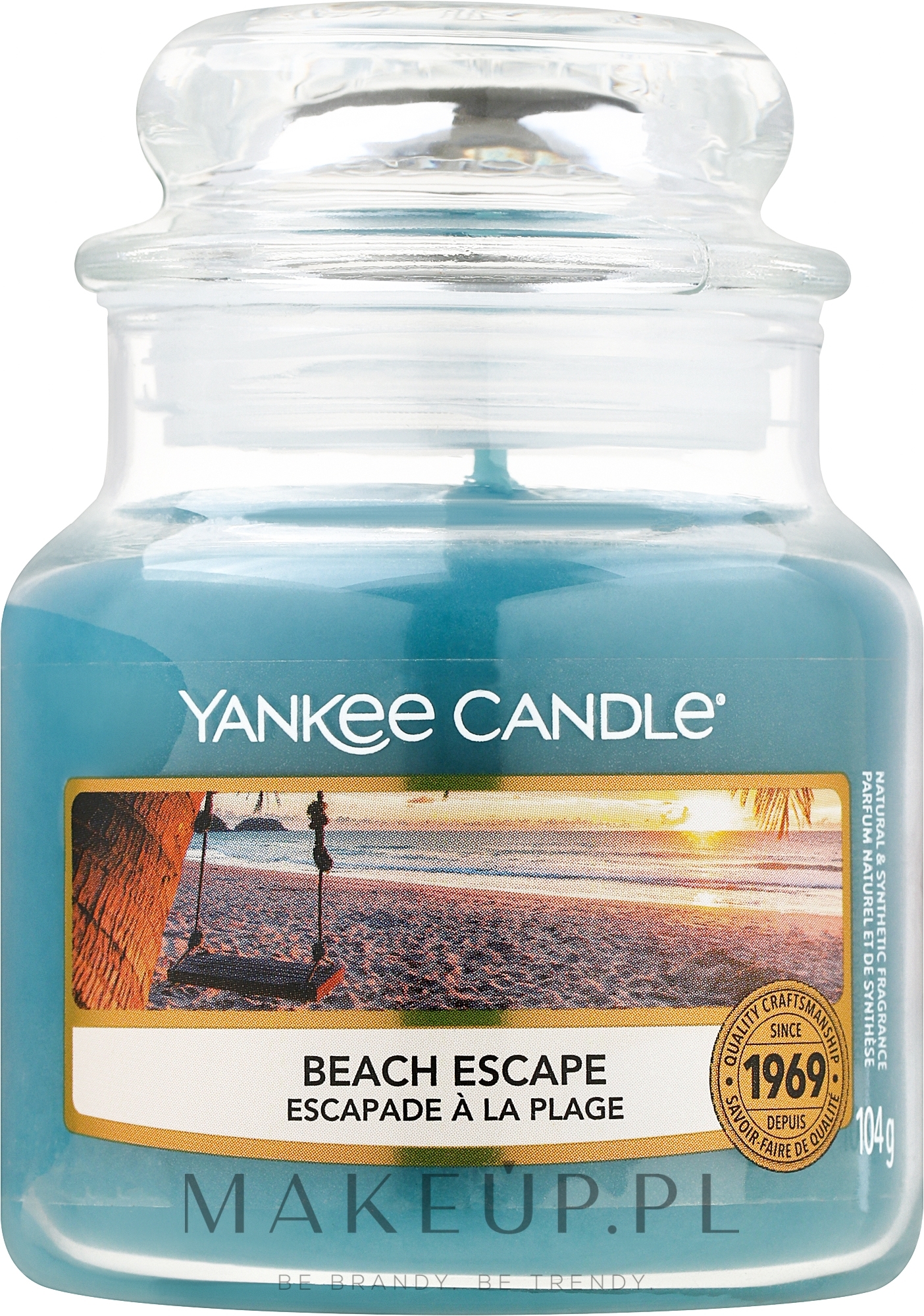 Świeca w szklanym słoju - Yankee Candle Beach Escape Candle — Zdjęcie 104 g