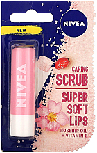 Kup Peeling do ust Olej z dzikiej róży i witamina E - Nivea Caring Scrub Super Soft Lips Rosehip Oil + Vitamin E
