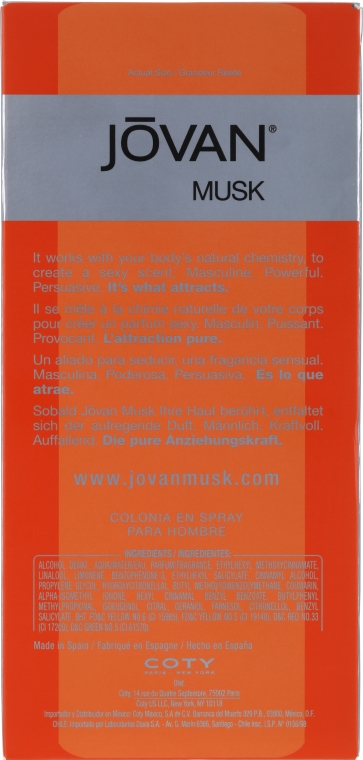 Jovan Musk For Men - Woda kolońska — Zdjęcie N5