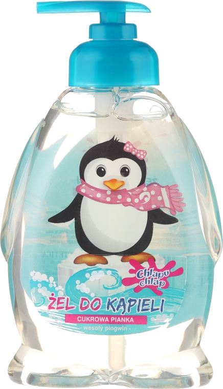 Żel pod prysznic i do kąpieli o zapachu cukrowej pianki dla dzieci Wesoły pingwin - Chlapu Chlap Bath & Shower Gel — Zdjęcie N1