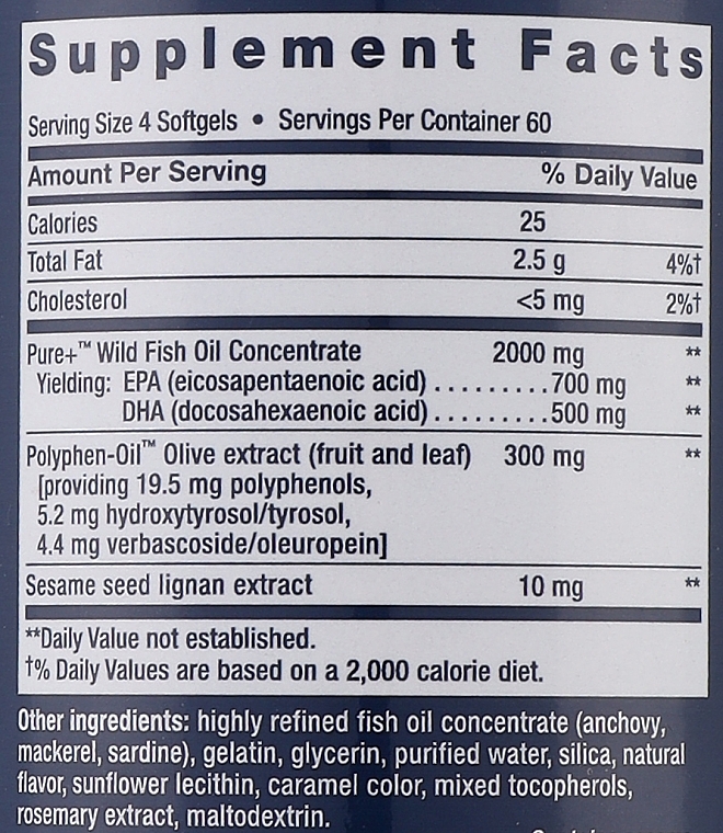 Kwas Omega-3 w żelowych kapsułkach - Life Extension Super Omega-3 — Zdjęcie N5