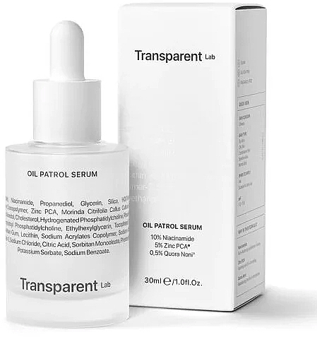 Matujące serum do twarzy - Transparent Lab Oil Patrol Serum — Zdjęcie N1