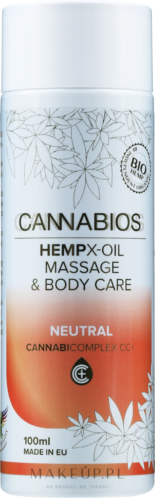 Olejek do masażu i pielęgnacji ciała, neutralny - Cannabios Hempx-Oil Massage & Body Care Neutral — Zdjęcie 100 ml