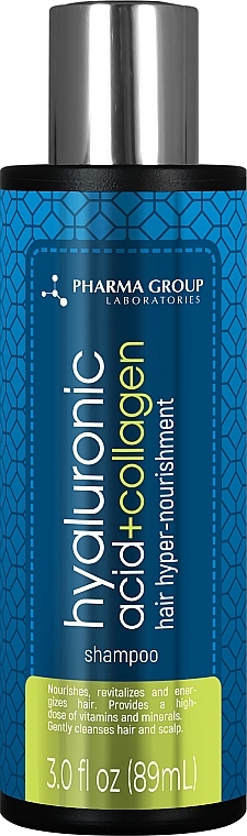 Szampon do włosów Hiperodżywienie od nasady aż po same końce - Pharma Group Laboratories Hyaluronic Acid + Collagen — Zdjęcie N1