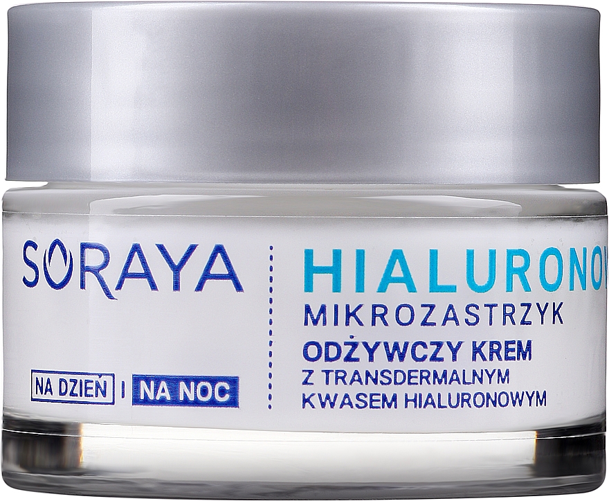 Odżywczy krem z transdermalnym kwasem hialuronowym - Soraya Hialuronowy Mikrozastrzyk Nourishing Cream 70+ — Zdjęcie N1