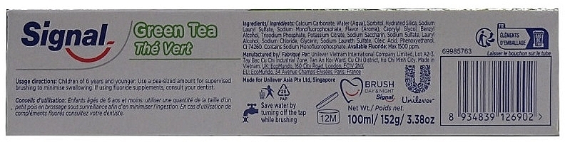 Pasta do zębów - Signal Green Tea Toothpaste — Zdjęcie N2