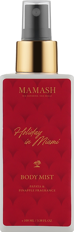 Nawilżająca mgiełka do ciała - Mamash Holiday In Miami Body Mist — Zdjęcie N1