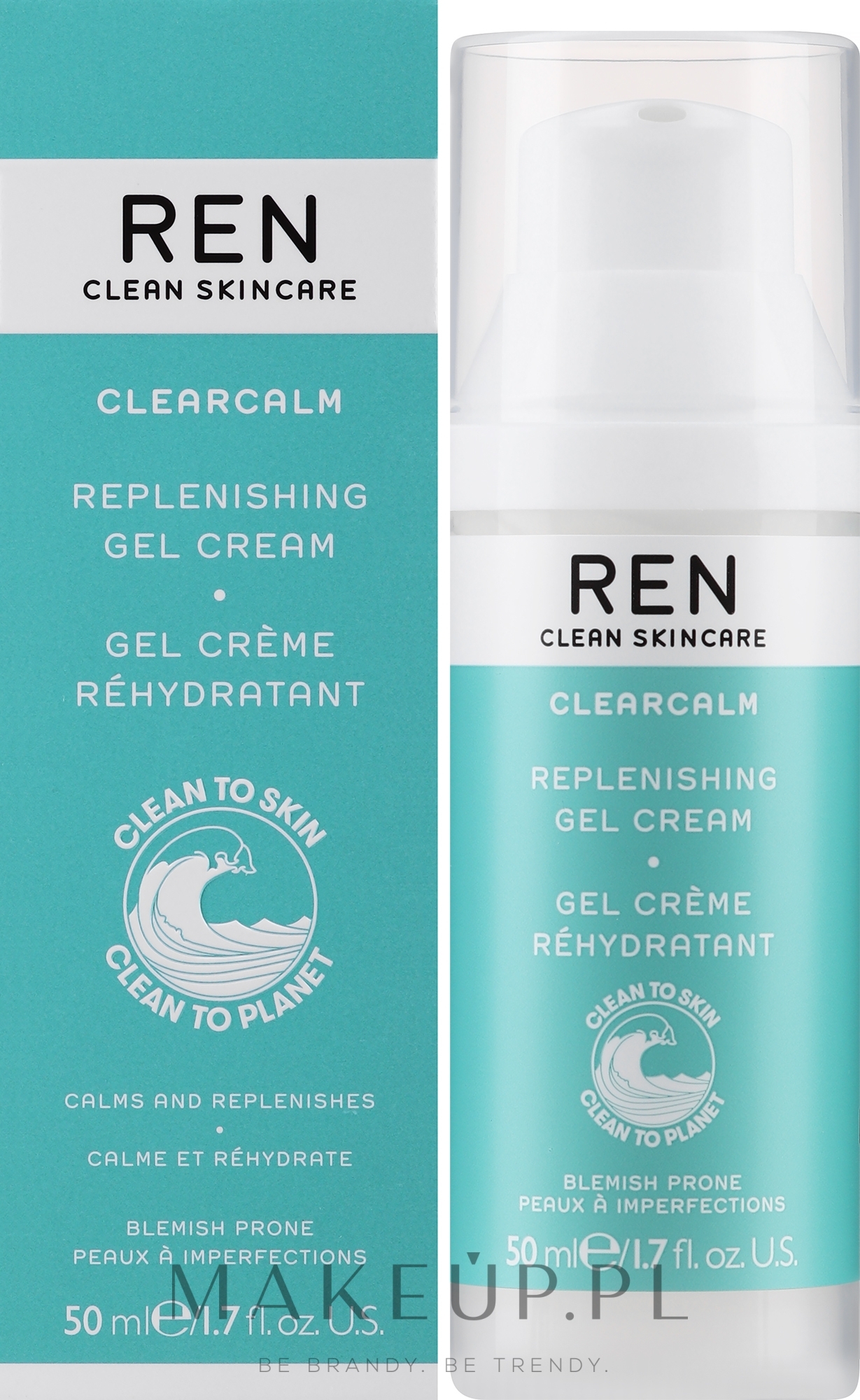 Odbudowujący krem-żel - Ren Clearcalm Replenishing Gel Cream — Zdjęcie 50 ml