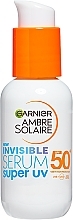 PRZECENA! Serum do twarzy z filtrem przeciwsłonecznym - Garnier Ambre Solaire Invisible Serum Spf50 * — Zdjęcie N1