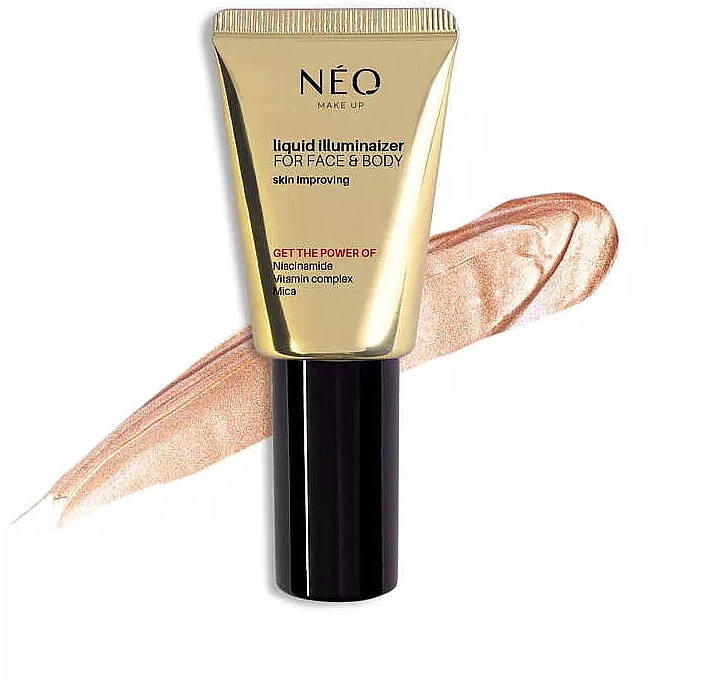 Płynny rozświetlacz do twarzy i ciała - NEO Make up Liquid Illuminaizer for Face & Body — Zdjęcie N2