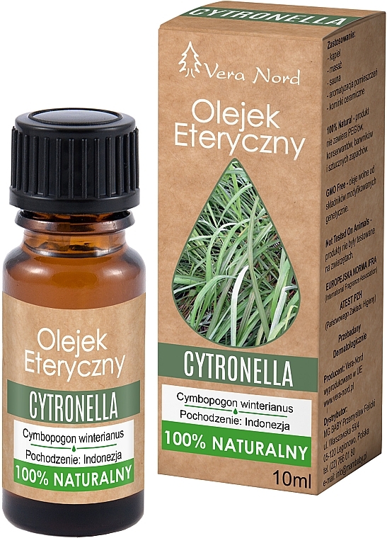 Olejek eteryczny Cytronella - Vera Nord Cytronella Essential Oil — Zdjęcie N1