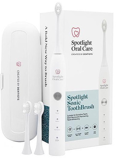Elektryczna szczoteczka do zębów, biała - Spotlight Oral Care Sonic Toothbrush White — Zdjęcie N1