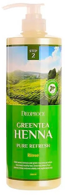 Odżywka do włosów - Deoproce Green Tea Henna Pure Refresh Rinse — Zdjęcie N1