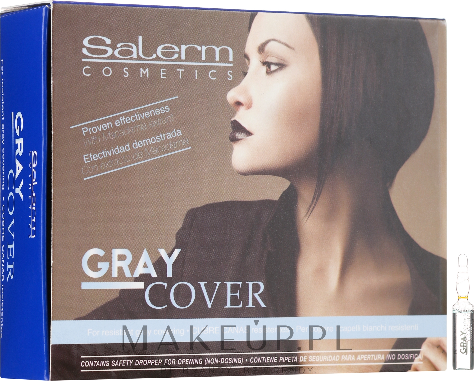 Preparat do lepszego farbowania siwych włosów - Salerm Gray Cover — Zdjęcie 12 x 5 ml