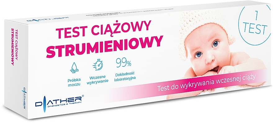 Test ciążowy strumieniowy - Diather Diagnostics & Therapy — Zdjęcie N1