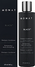 Rewitalizujący szampon-odżywka 2 w 1 do włosów dla mężczyzn - Monat Black 2-In-1 Shampoo + Conditioner — Zdjęcie N2
