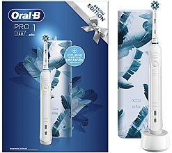 Kup Elektryczna szczoteczka do zębów, biała - Oral-B PRO1 750 White Electric Toothbrush Travel Kit