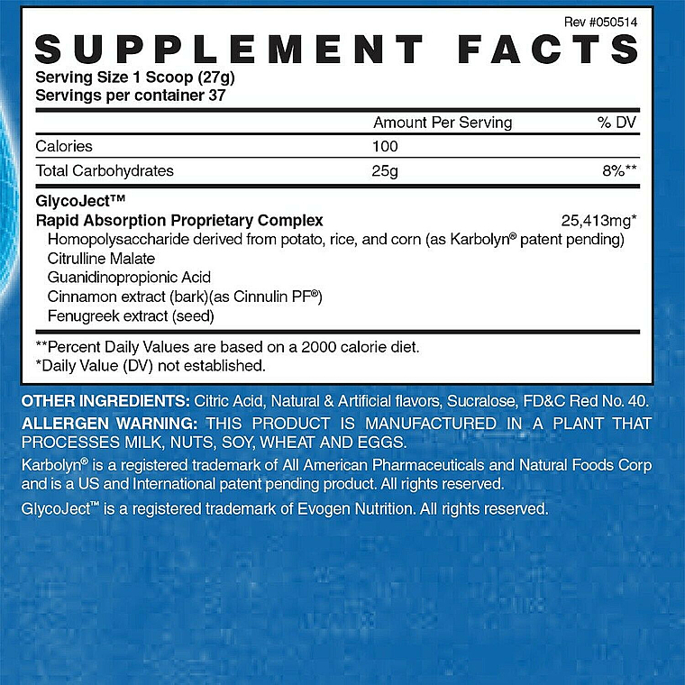 Suplement diety w postaci proszku o smaku wiśniowym - Evogen GlycoJect Cherry — Zdjęcie N2