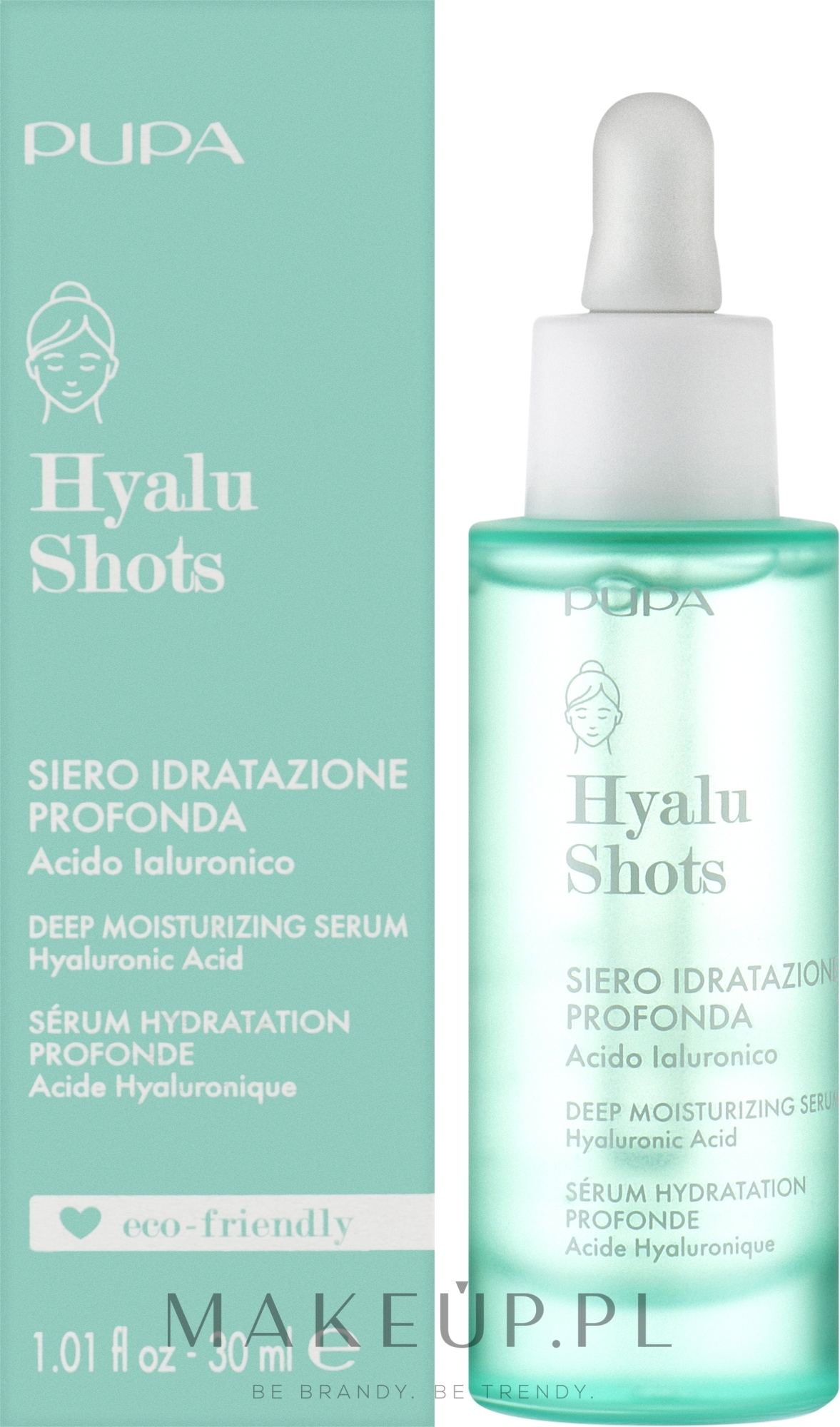 Nawilżające serum do twarzy z kwasem hialuronowym - Pupa Hyalu Shots Deep Hydration Serum — Zdjęcie 30 ml