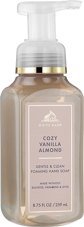 Mydło do rąk w piance Wanilia i migdał - Bath & Body Works Cozy Vanilla Almond Gentle Clean Foaming Hand Soap