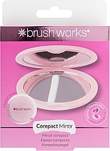 Lustro kieszonkowe, różowe - Brushworks Compact Mirror — Zdjęcie N2