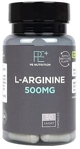 Suplement diety, L-arginina, 500 mg - Holland & Barrett PE Nutrition L-Arginine 500mg — Zdjęcie N1