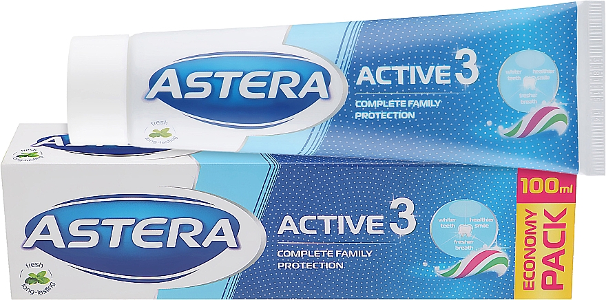 Pasta do zębów o potrójnym działaniu - Astera Active 3 Toothpaste — Zdjęcie N4