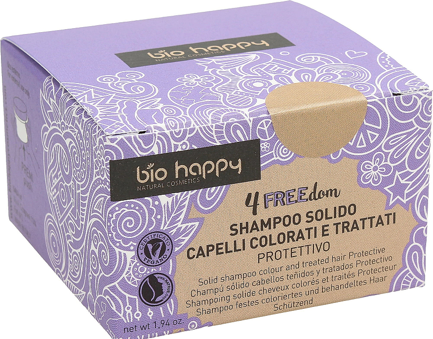 Szampon do włosów w kostce - Bio Happy 4FREEdom Protective Solid Shampoo — Zdjęcie N1