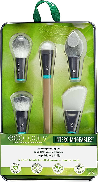 Zestaw pędzli do makijażu - EcoTools Wake Up and Glow Brush Set — Zdjęcie N1