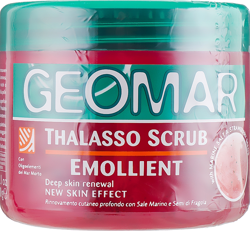 Truskawkowy scrub do ciała z solą morską Efekt nowej skóry - Geomar Thalasso Scrub Emollient — Zdjęcie N1