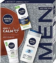 Zestaw - NIVEA MEN Keep It Calm 2024 (f/cr/75ml + f/gel/100ml + sh/gel/250ml) — Zdjęcie N1