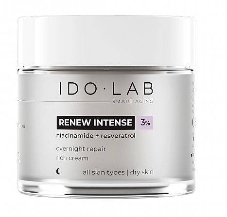 Witalizujący krem przeciwzmarszczkowy na noc - Idolab Renew Intense Revitalizing Anti-Wrinkle Night Cream — Zdjęcie N1