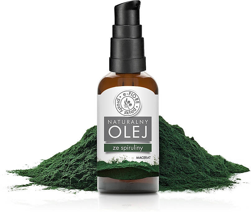 Naturalny olej ze spiruliny (z dozownikiem) - E-Fiore Alga Spirulina Natural Oil — Zdjęcie N1