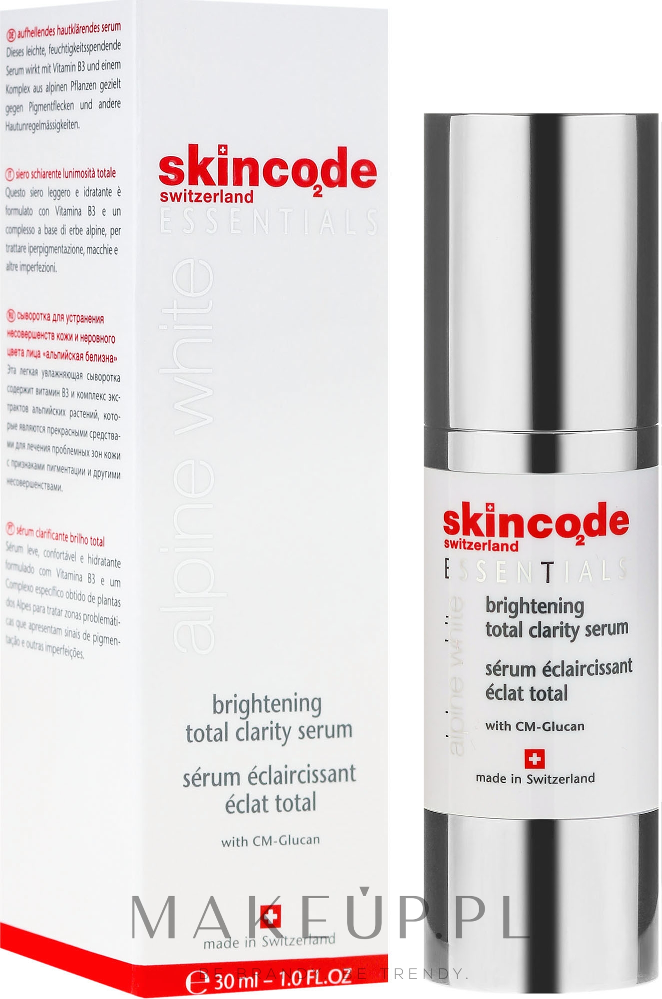 Rozjasniające serum do twarzy - Skincode Essentials Alpine White Brightening Total Clarity Serum — Zdjęcie 30 ml