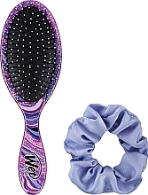 Zestaw szczotka + gumka - Wet Brush Swirl Detangle & Style Kit (brush/1pc + scrunchy/1pc) — Zdjęcie N2