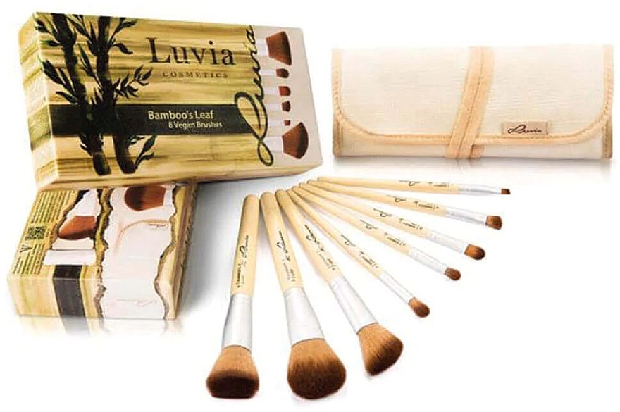 Zestaw pędzli do makijażu, 8 szt. - Luvia Cosmetics Bamboo’s Leaf Brush Set — Zdjęcie N1