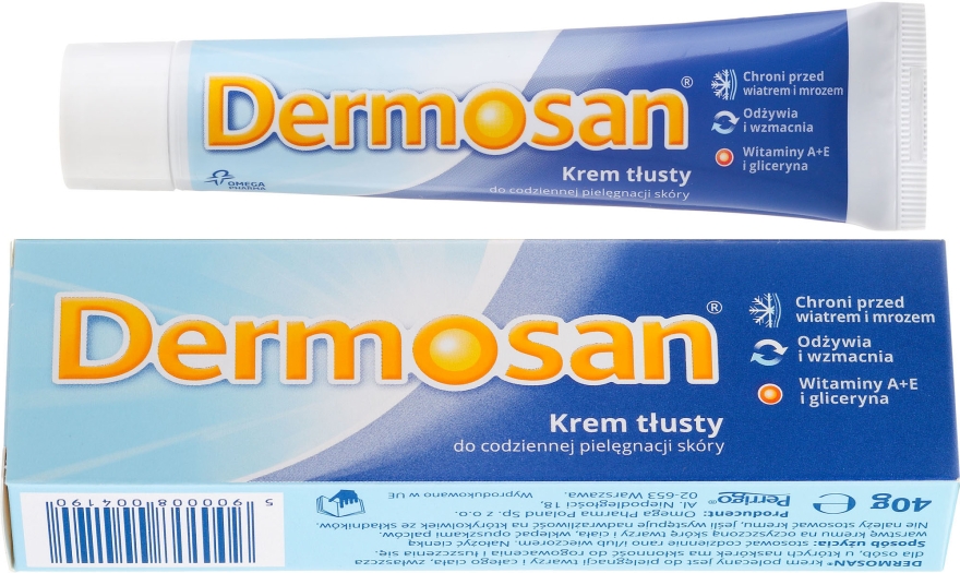 Tłusty krem do codziennej pielęgnacji skóry twarzy i ciała - Dermosan Face & Body Cream